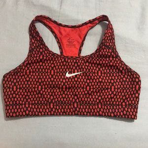 Red and Black Nike Sports Bra